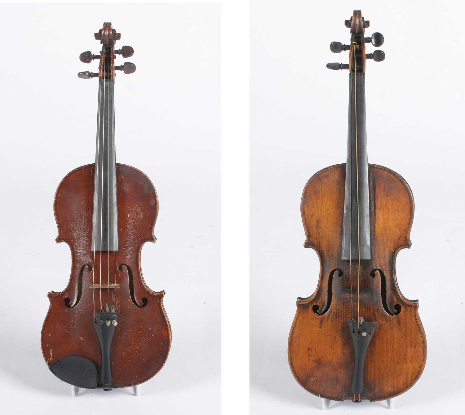 Lot 839 - Frederick Daniel Mahoney Violin, another and bow.