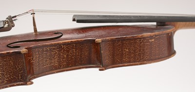 Lot 839 - Frederick Daniel Mahoney Violin, another and bow.