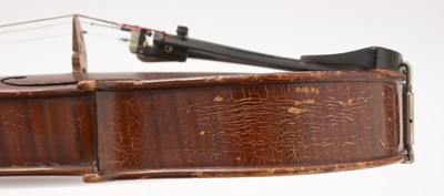 Lot 839 - Frederick Daniel Mahoney Violin, another and bow.