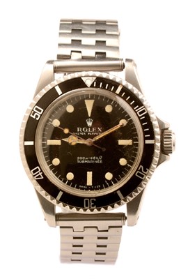 Lot 30 - A Gentleman's stainless steel Rolex Oyster Perpetual Submariner ref 5513 wristwatch c1968