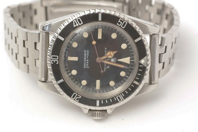 Lot 30 - A Gentleman's stainless steel Rolex Oyster Perpetual Submariner ref 5513 wristwatch c1968