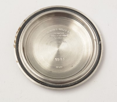 Lot 30 - A Gentleman's stainless steel Rolex Oyster Perpetual Submariner ref 5513 wristwatch c1968