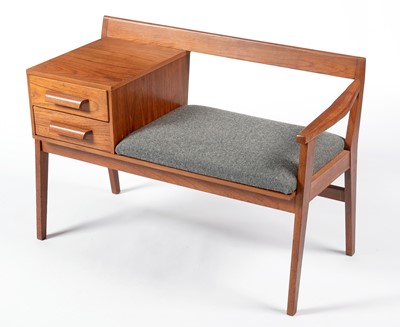 Lot 635 - Chippy Heath Furniture: a mid Century teak telephone table.