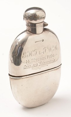 Lot 200 - A Victorian silver hipflask