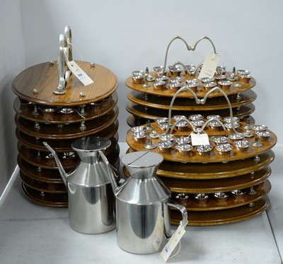 Lot 344 - A selection of 20th Century mahogany communion trays