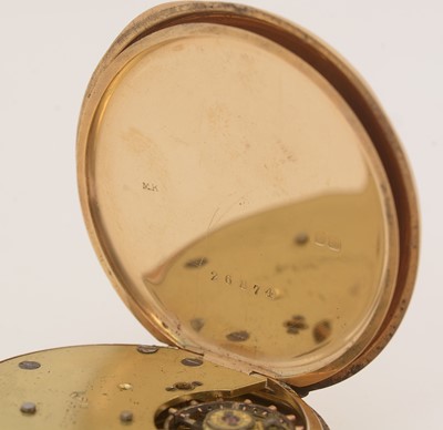 Lot 22 - An 18ct yellow gold cased open faced pocket watch