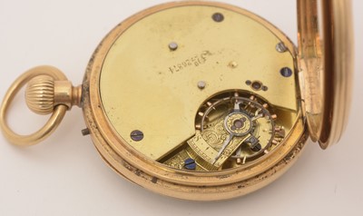 Lot 22 - An 18ct yellow gold cased open faced pocket watch