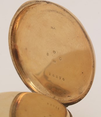 Lot 22 - An 18ct yellow gold cased open faced pocket watch