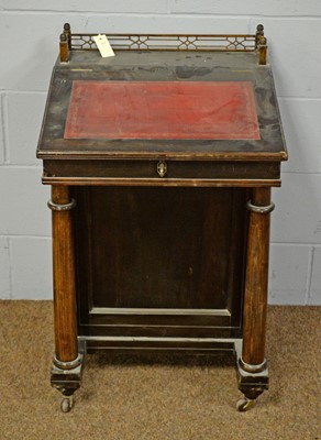 Lot 19 - Victorian stained beech Davenport.