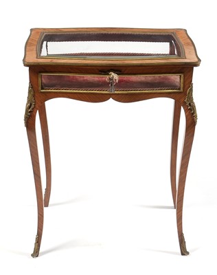 Lot 609 - French kingwood bijouterie table.