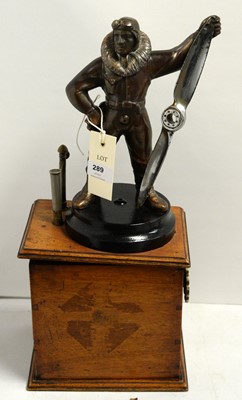 Lot 289 - An Art Deco aviator table lighter