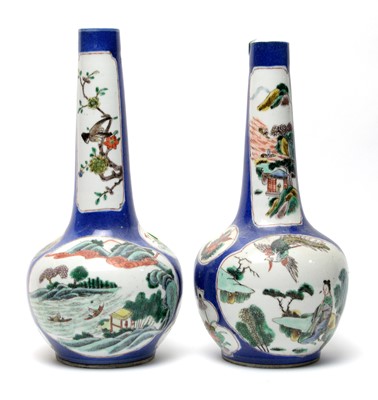 Lot 425 - Pair of Chinese bottle vase