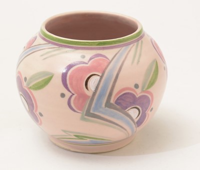 Lot 602 - A 1930s Poole Pottery Art Deco preserve jar and cover