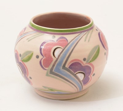 Lot 602 - A 1930s Poole Pottery Art Deco preserve jar and cover