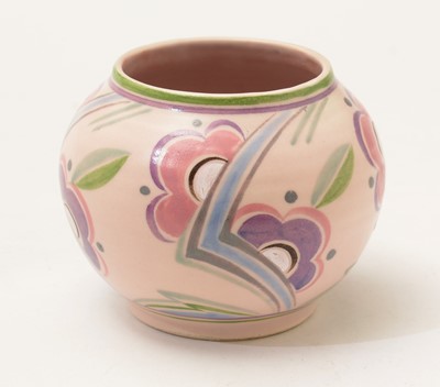 Lot 602 - A 1930s Poole Pottery Art Deco preserve jar and cover
