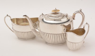 Lot 25 - A three piece silver tea service