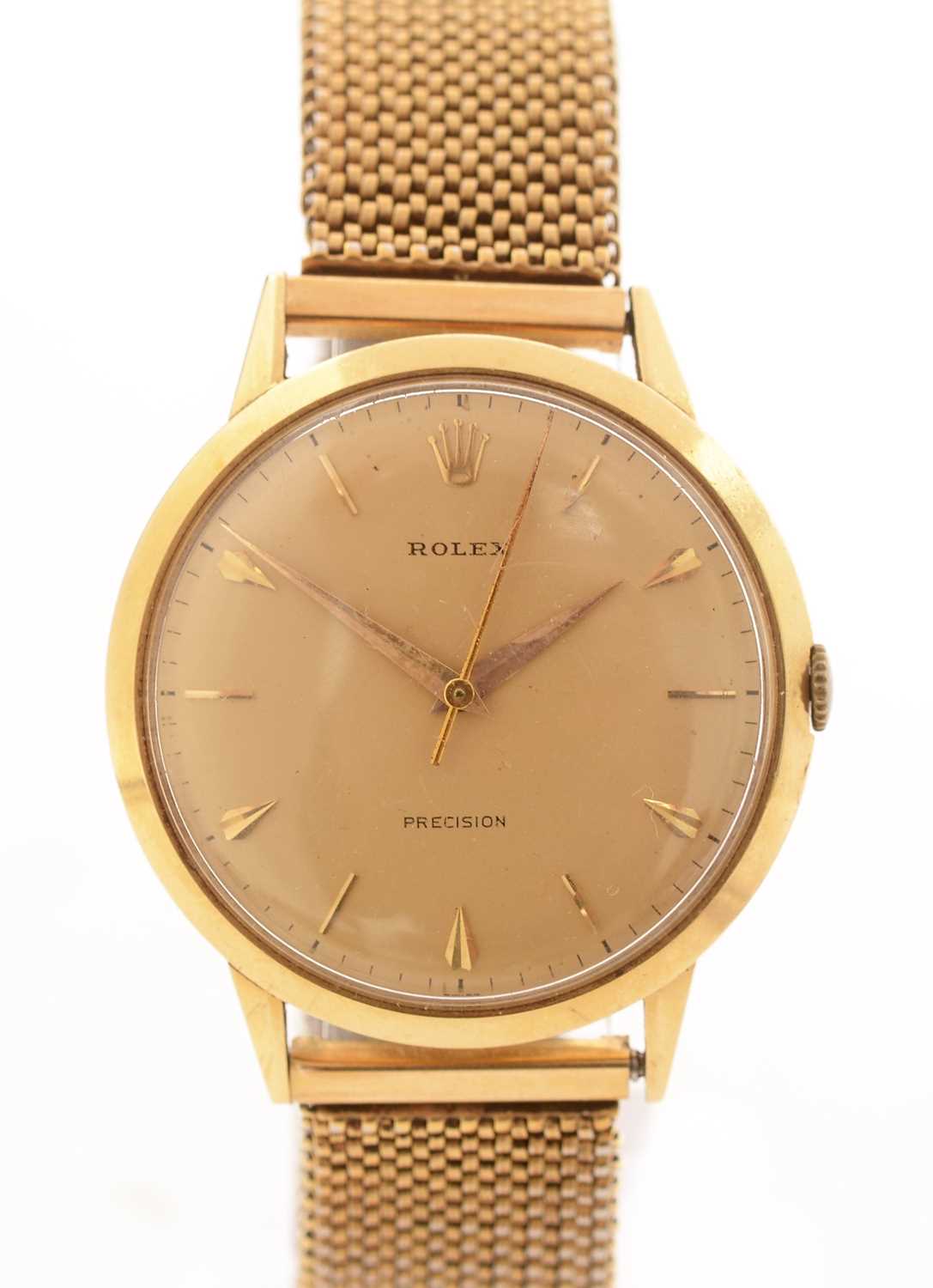 1 - Rolex Precision: an 18ct yellow gold cased wristwatch, 