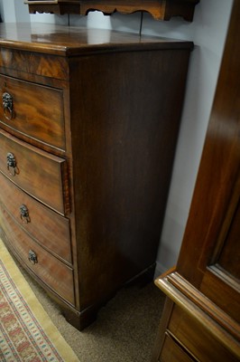 Lot 105 - Regency mahogany bowfront chest of drawers.