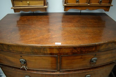 Lot 105 - Regency mahogany bowfront chest of drawers.