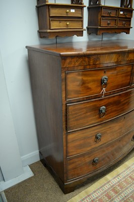 Lot 105 - Regency mahogany bowfront chest of drawers.