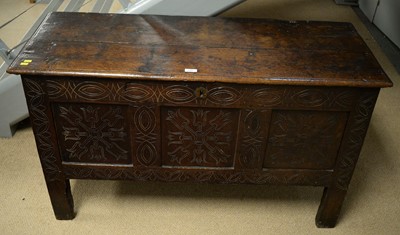 Lot 250 - An oak coffer