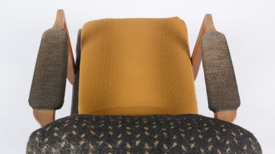 Lot 630 - Mid Century oak framed easy armchair.