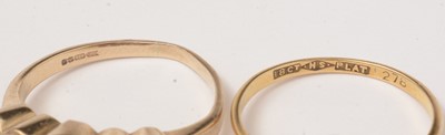Lot 63 - Three diamond and gem set rings.