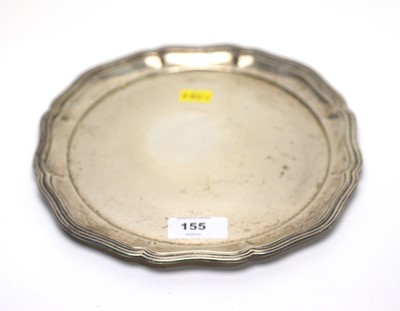 Lot 155 - A George V silver waiter