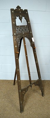 Lot 60 - An Indo-Persian carved wood easel.