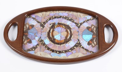 Lot 610 - A mid Century oval butterfly tray.
