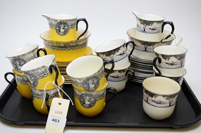 Lot 483 - Two Shelley part tea services.