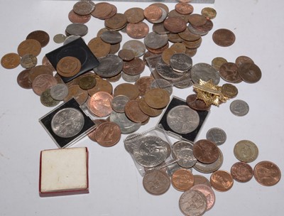 Lot 112 - A collection of silver and copper coins, QV - QEII.