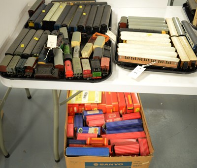 Lot 382 - Selection of model railway trains, carriages and rolling stock.