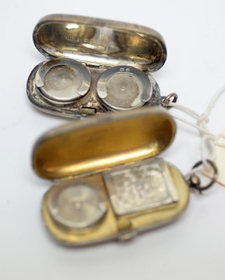 Lot 177 - Two early 20th Century silver sovereign cases