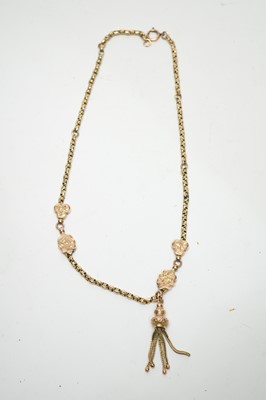 Lot 186 - A Victorian fancy-link watch chain