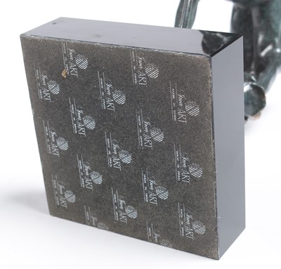 Lot 670 - Lorenzo Quinn - A bonded bronze on black marble 'Rose'.
