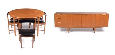 Lot 665 - A.H. McIntosh & Co. Ltd., Kirkcaldy: a mid Century teak dining room suite.
