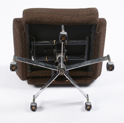 Lot 664 - Dressing table stool; and two swivel armchairs.