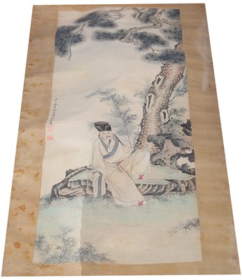 Lot 253 - Early 20th Century Chinese - watercolour scroll painting