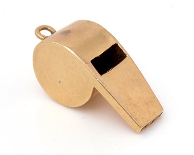 Lot 181 - Tiffany & Co: a yellow metal whistle