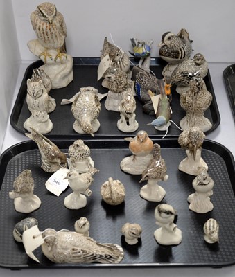 Lot 346 - Extensive collection of Studio Pottery bird figures.