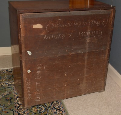 Lot 651 - A 19th Century Irish mahogany campaign chest by Ross & Co, Dublin.