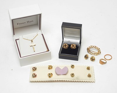 Lot 215 - Gold and yellow-metal jewellery