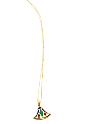 Lot 224 - An Egyptian Revival pendant necklace.