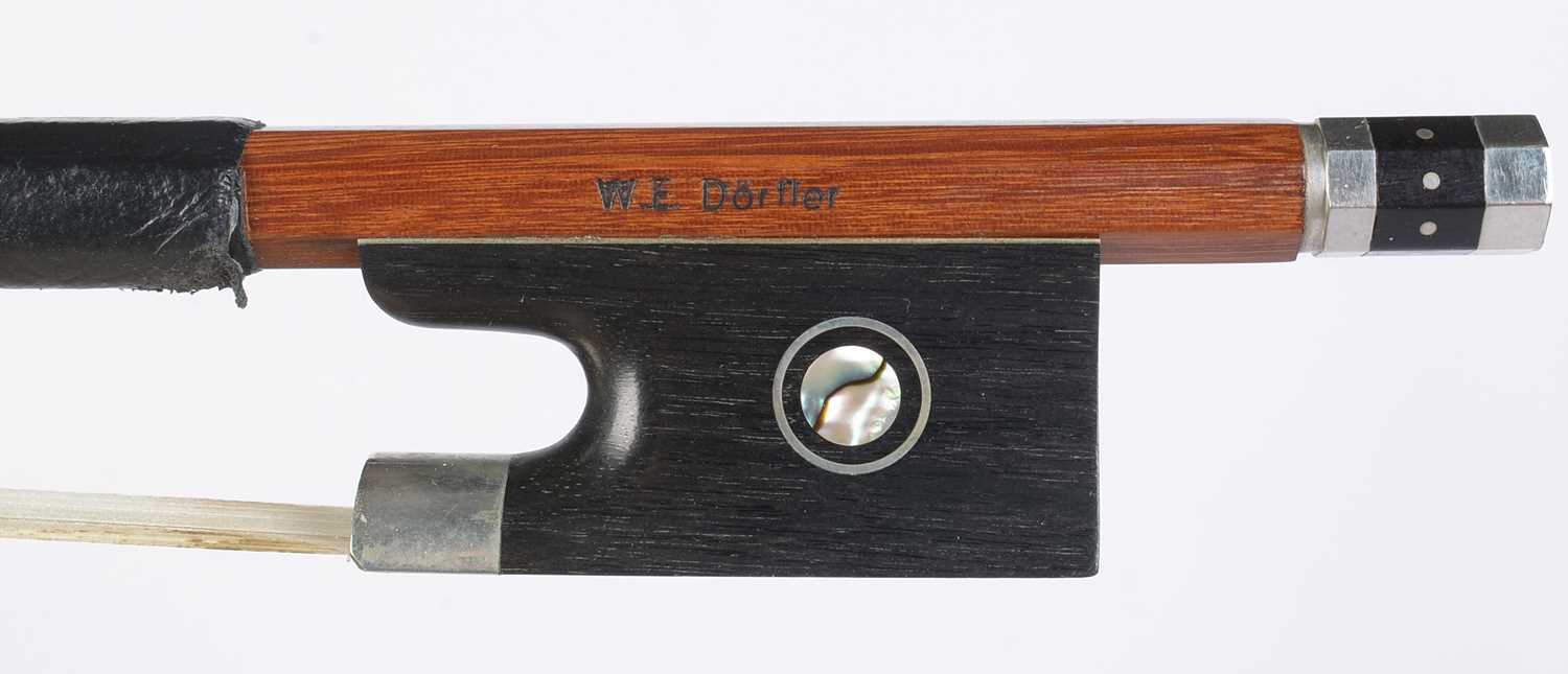 Lot 18 - German Violin Bow stamped W E Dorfler