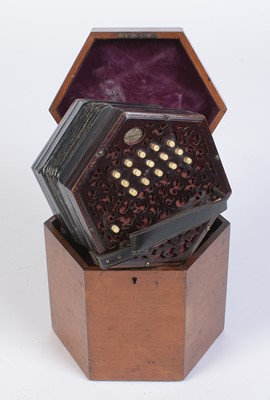 Lot 818 - Lachenal Anglo system concertina