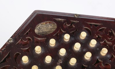 Lot 818 - Lachenal Anglo system concertina