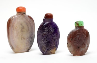 Lot 467 - Three Nephrite snuff bottles
