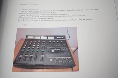 Lot 911 - Sting Interest. A TEAC 144 Multitrack series Recorder