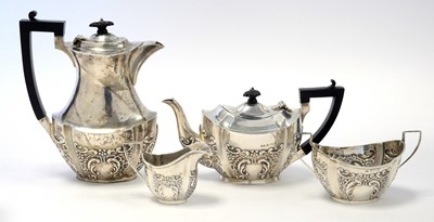 Lot 154 - An Edwardian four piece silver tea service